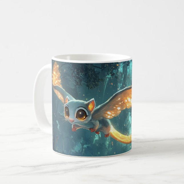 Uggla eller fladdermus kaffemugg (Framsida vänster)