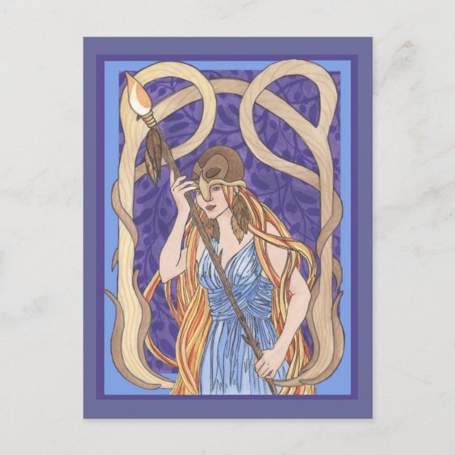 Uggla Eyed Athena 3 Vykort (Framsida)