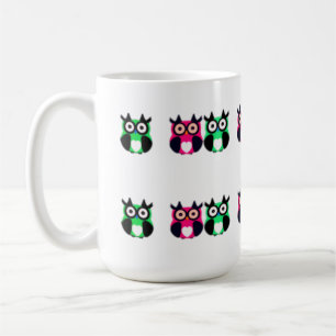 uggla, fågel, tecknad uggla kaffemugg