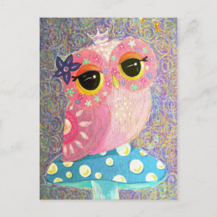 Uggla Fairy Princess Postcard Vykort