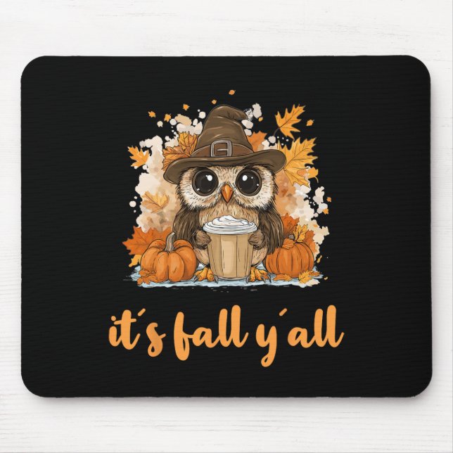 Uggla Fall Thanksgiving Det är Fall Yáll Musmatta (Framsidan)