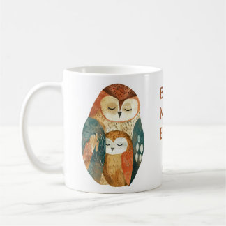 Uggla-familjen Best Mamma någonsin Mors dag Namn Kaffemugg