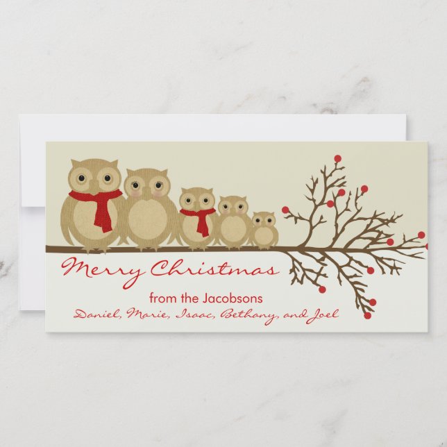 Uggla-familjen Julkort (Framsida)