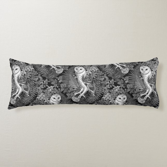 Uggla, ferner, ek och bär 4 kroppskudde (Framsidan)