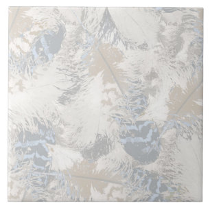 uggla Fjädrar, grått, beige och blue, fågel, ljus, Kakelplatta