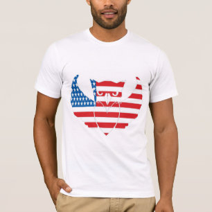 uggla-flagga t-skjorta tee shirt