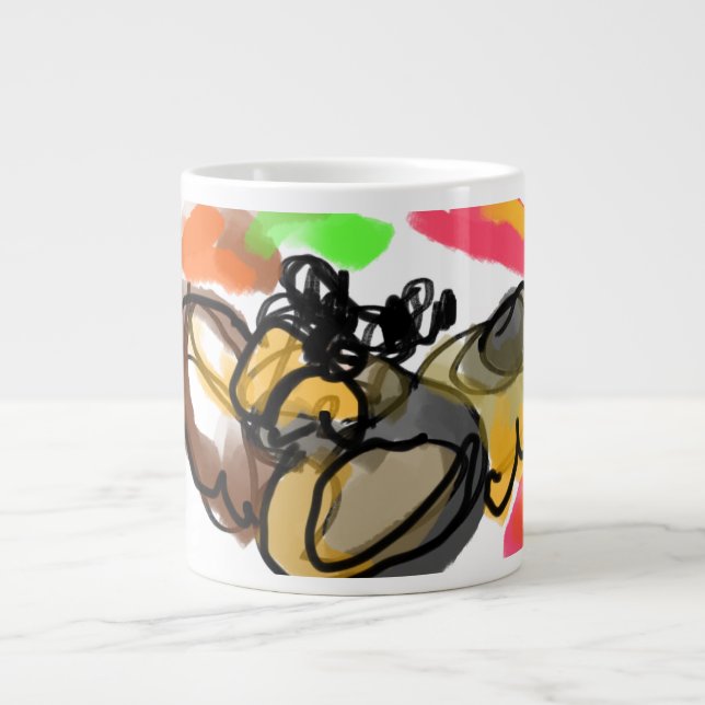 Uggla flygande höst jumbo mugg (Framsidan)