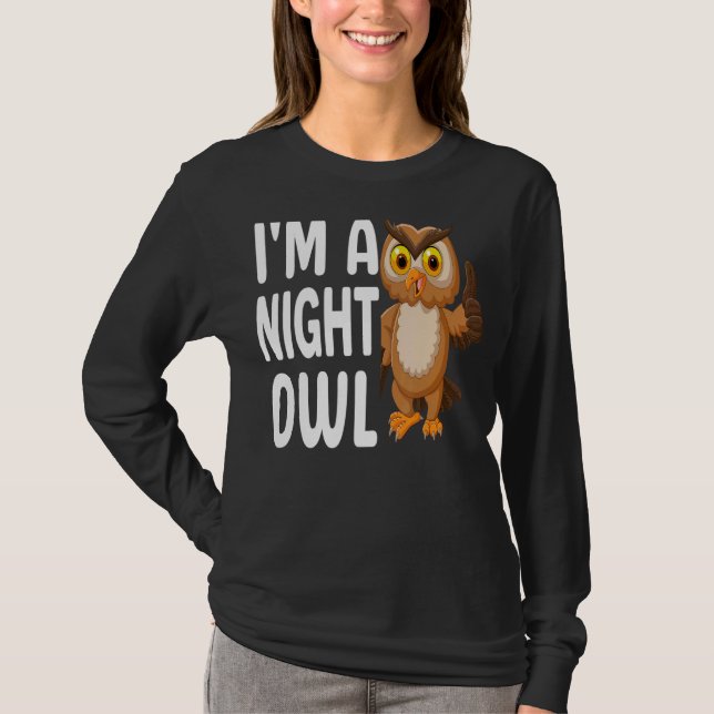 Uggla Forest Mythology Night Uggla 1 T Shirt (Framsida)