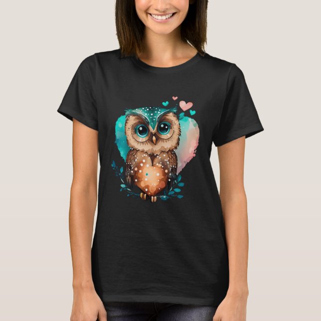 Uggla Forest Mythology Night Uggla 6 T Shirt (Framsida)