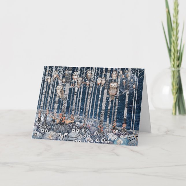 Uggla Fox Forest Helgkort (Framsida)