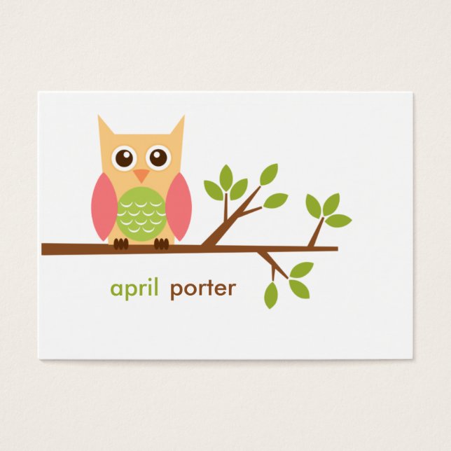 Uggla Gift-hölje, Gift Märkre (#GIFT001) Visitkort (Framsidan)