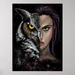 Uggla Girl - Emotion Collection Poster - Painting