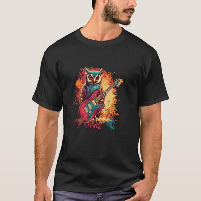 Uggla gitarrist redo att rocka natten t shirt (Framsida)