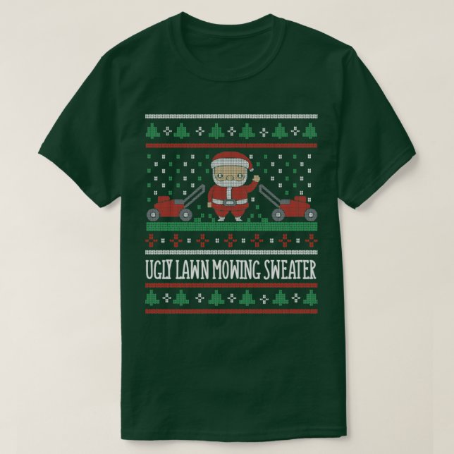 Uggla gräsmatta, modig julsötare t shirt (Design framsida)