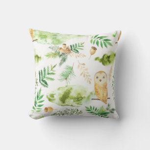 Uggla Greenery Watercolor Kudde