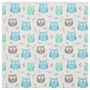 Uggla & Grenar Mönster Fabric Tyg