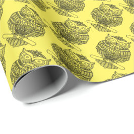 Uggla (gult) - Svällning Papper Presentpapper