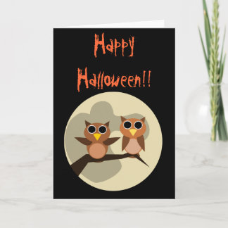 Uggla Halloween-kort Kort