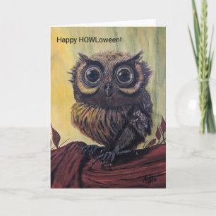 Uggla Halloween Stndrd, 5-tums x 7-tums mappat gra Kort