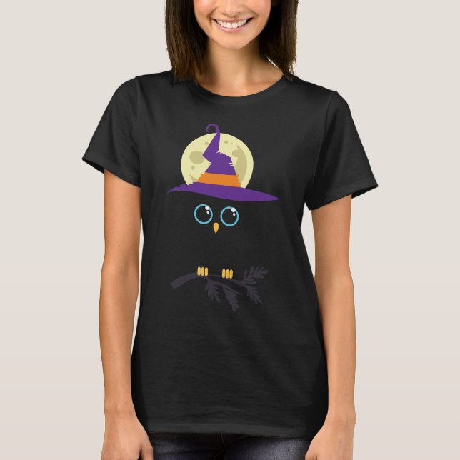 Uggla Halloween T Shirt (Framsida)