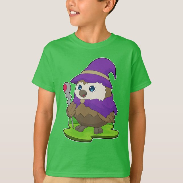 Uggla Halloween Witch T Shirt (Framsida)