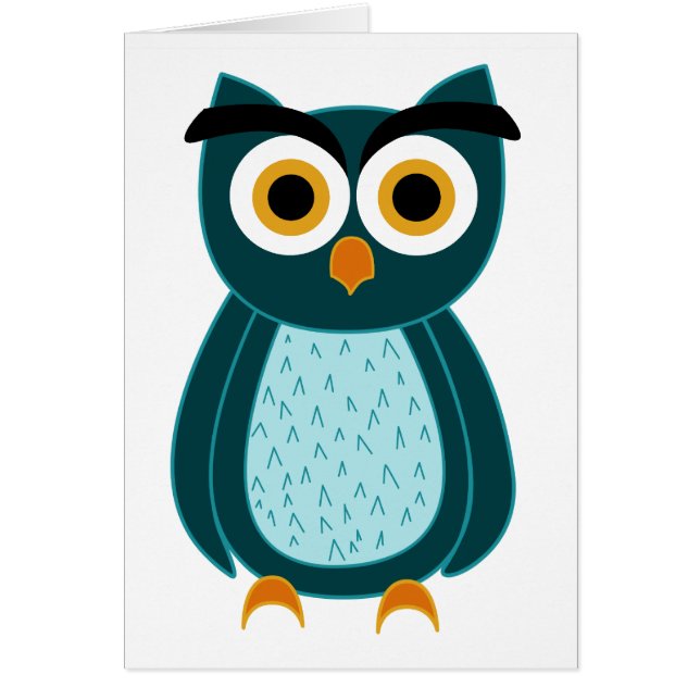 uggla hälsningskort (Framsidan)