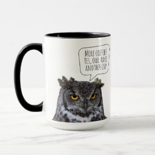 Uggla har en annan Kopp av kaffekofferten Älskare