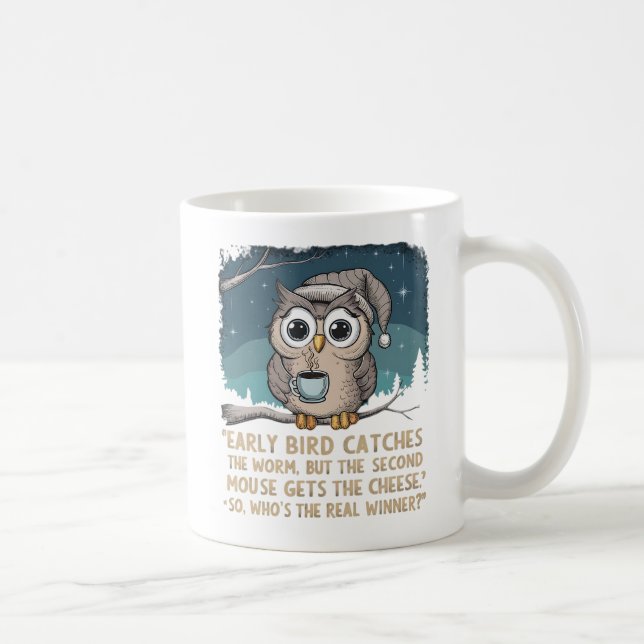Uggla har en poäng kaffemugg (Höger)