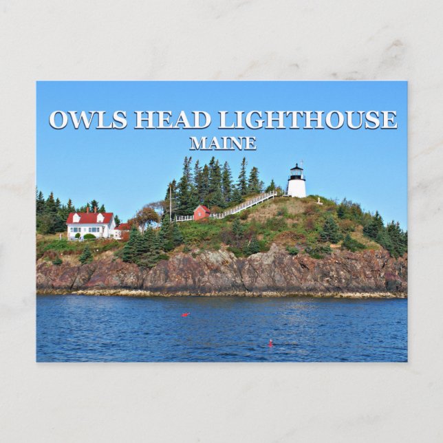 Uggla Head Light, maine vycard Vykort (Framsida)