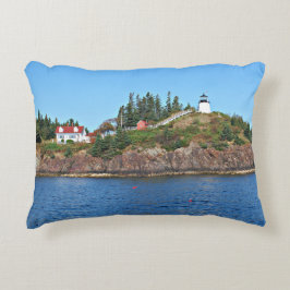 Uggla Head Lighthouse, Maine Accent Pillow Prydnadskudde