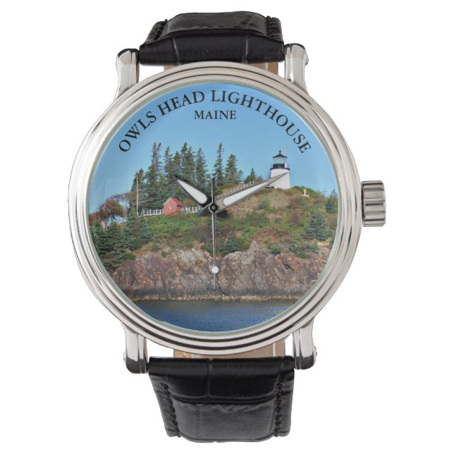 Uggla Head Lighthouse, Maine eWatch Watch Watch Wa Armbandsur (Framsida)