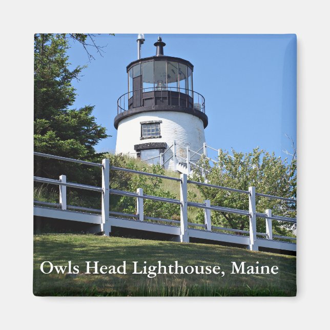 Uggla Head Lighthouse, Maine Magnet (Framsidan)