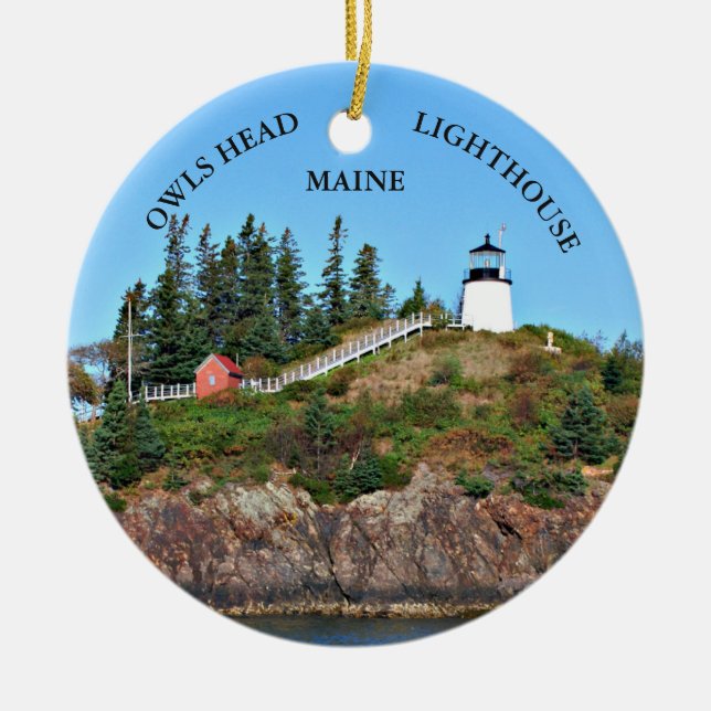 Uggla Head Lighthouse, Maine Ornament (Framsidan)
