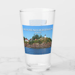 Uggla Head Lighthouse, Maine Pint Glass Glaskopp