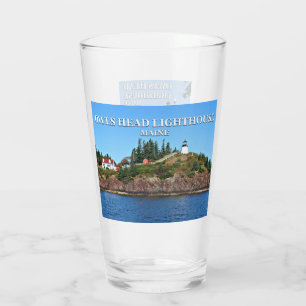 Uggla Head Lighthouse, Maine Pint Glass Glaskopp