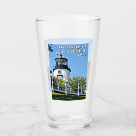 Uggla Head Lighthouse, Maine Pint Glass Glaskopp