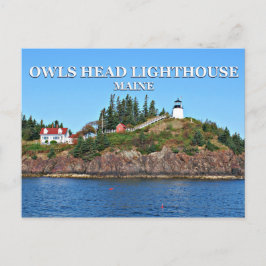 Uggla Head Lighthouse, Maine Postcard Vykort