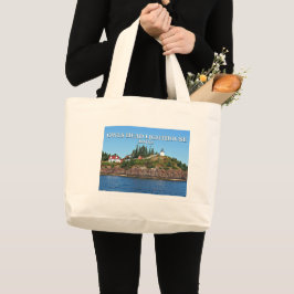 Uggla Head Lighthouse, Maine Tote Bag Jumbo Tygkasse