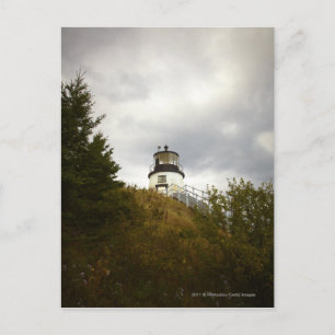 Uggla Head Lighthouse på en Cloudy Day Vykort