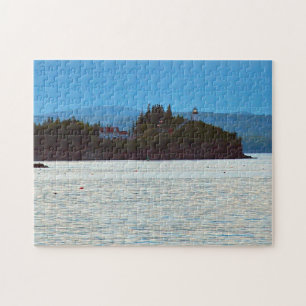 Uggla Head Lighthouse, Penobscot Bay Maine Pussel