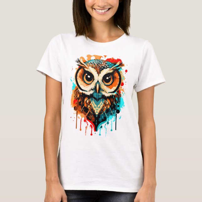 Uggla Head - Uggla T-Shirt - Cute Uggla T-Shirts (Framsida)