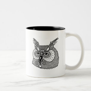 Uggla Head Zendoodle Två-Tonad Mugg