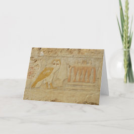 Uggla Hieroglyph Detail, Hatshepsut Temple, Egypte Kort