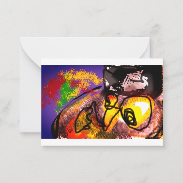 Uggla höstfluga anteckningskort (Framsida)