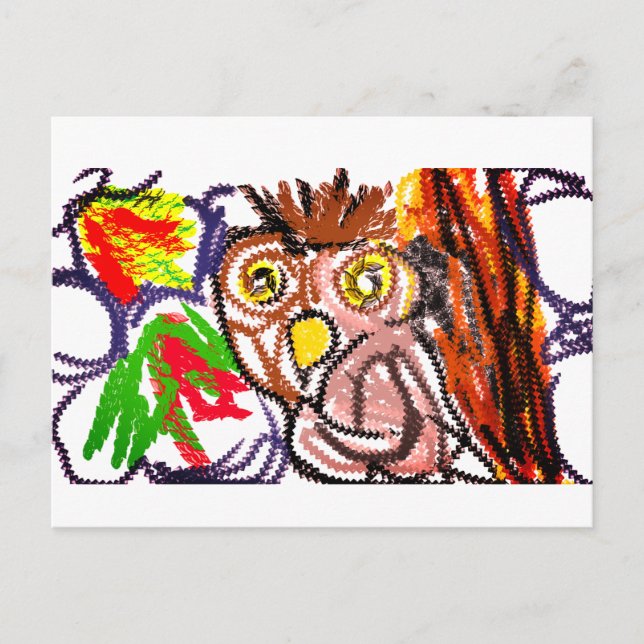 Uggla höstglädje vykort (Framsida)