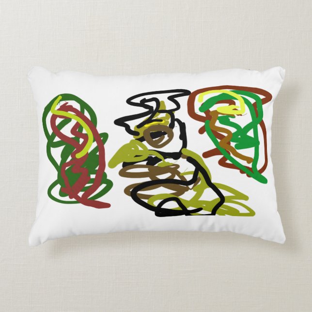 Uggla höstsort prydnadskudde (Framsidan)