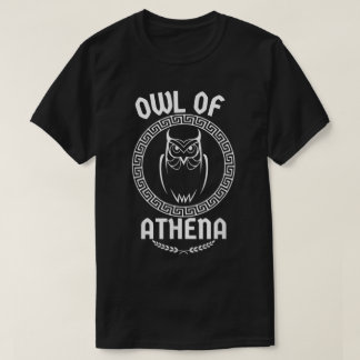 Uggla i Athena Goddess Medusa grekiska T Shirt