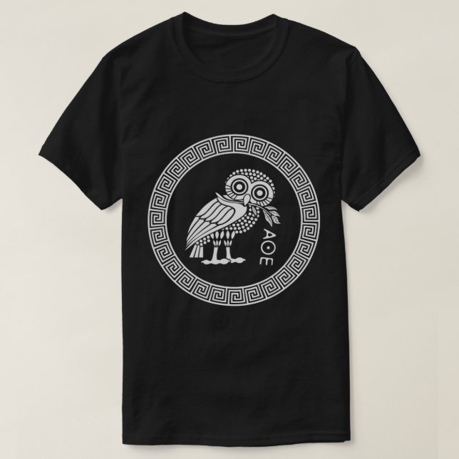 Uggla i Athena T-Shirt (Design framsida)