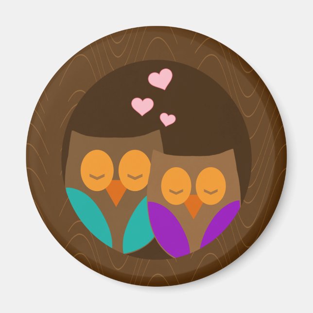 Uggla i ett bo magnet (Framsidan)