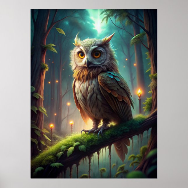 Uggla i Forest Poster (Framsidan)